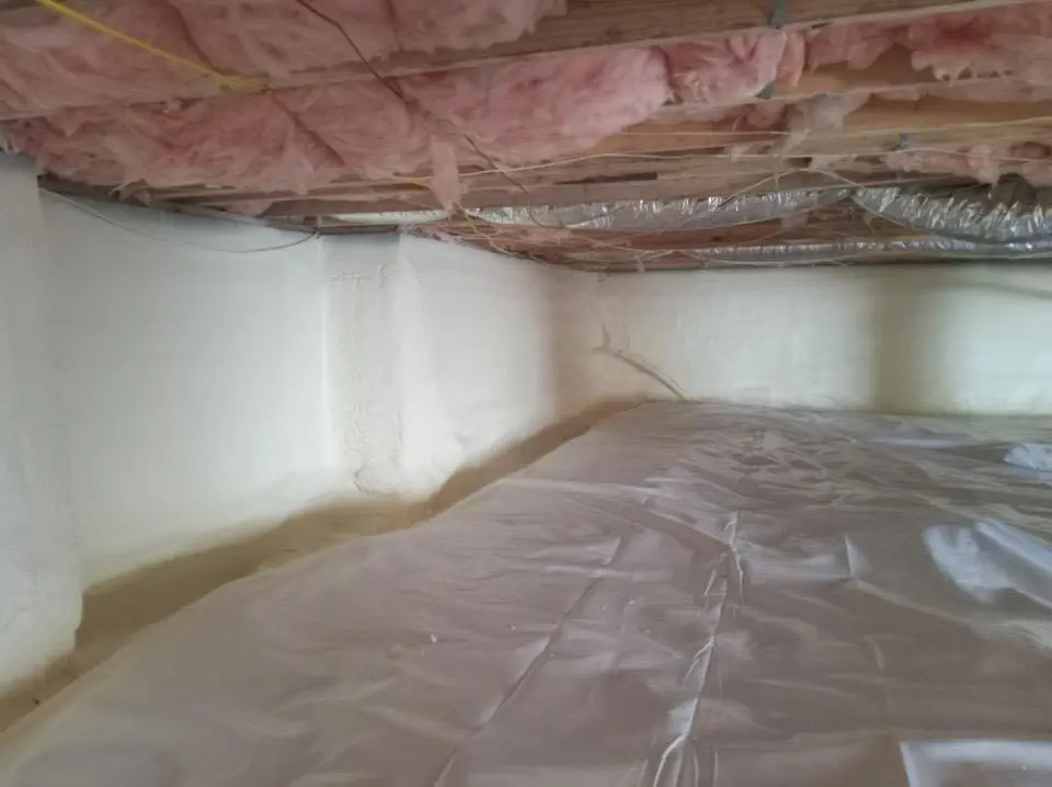 Crawl space encapsulation with closed-cell spray foam for Roof Leak Repair in Boca Raton